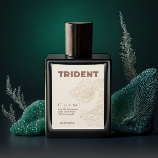 Trident Aura Ocean Salt 50 ml premium perfume – handcrafted marine luxury fragrance, made in India